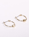 Aros Argollas Metal Argollas Con Dijes - Dorado