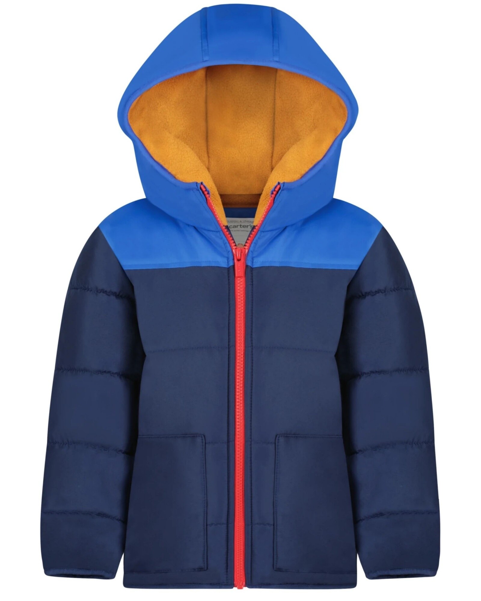 Campera resistente al agua, diseño colorblock. Talles 12-24M Sin color