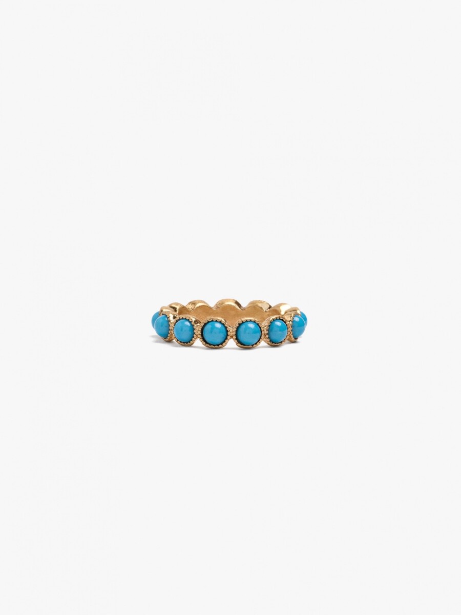 Anillo Con Semiesferas azul