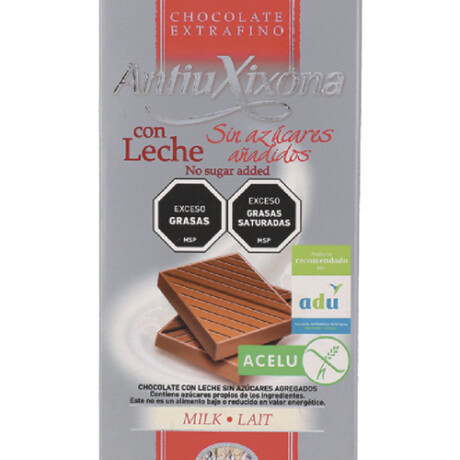 Chocolate 0% azúcar Antiu Xixona Con leche 125 g