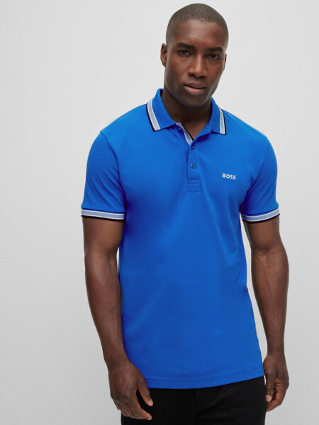 Remera Polo Regular Fit, Paddy Azul