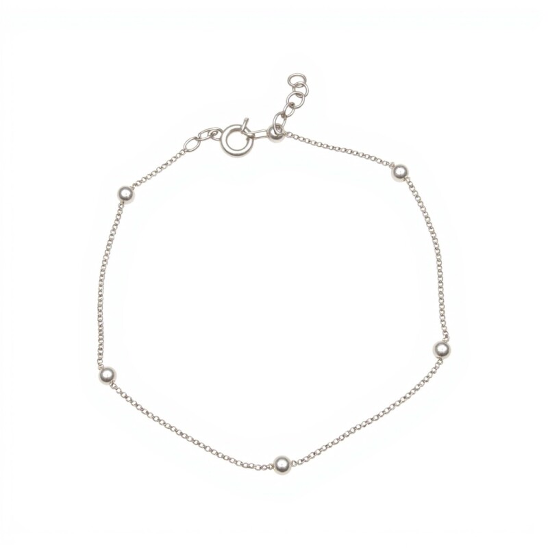 Pulsera Bolitas-Plata 925-Sin Piedra-PU3682 sinpiedra