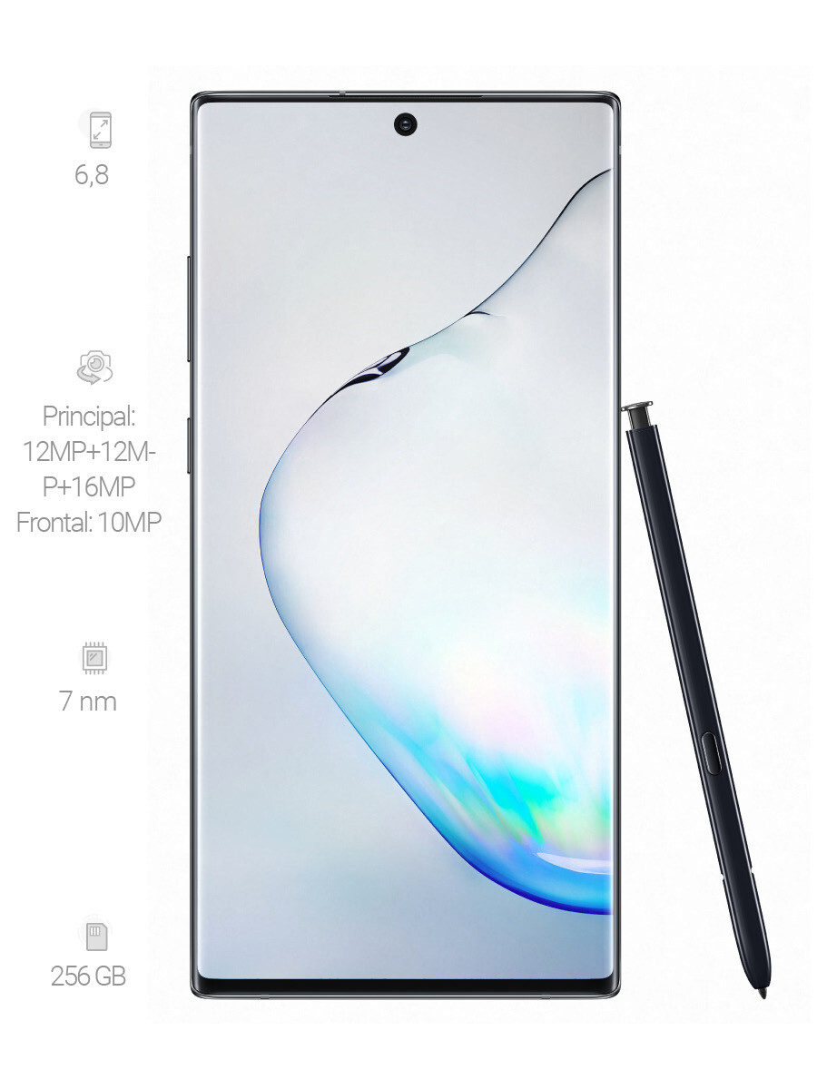 Samsung Galaxy Note 10+ - Black con Cover de Regalo 