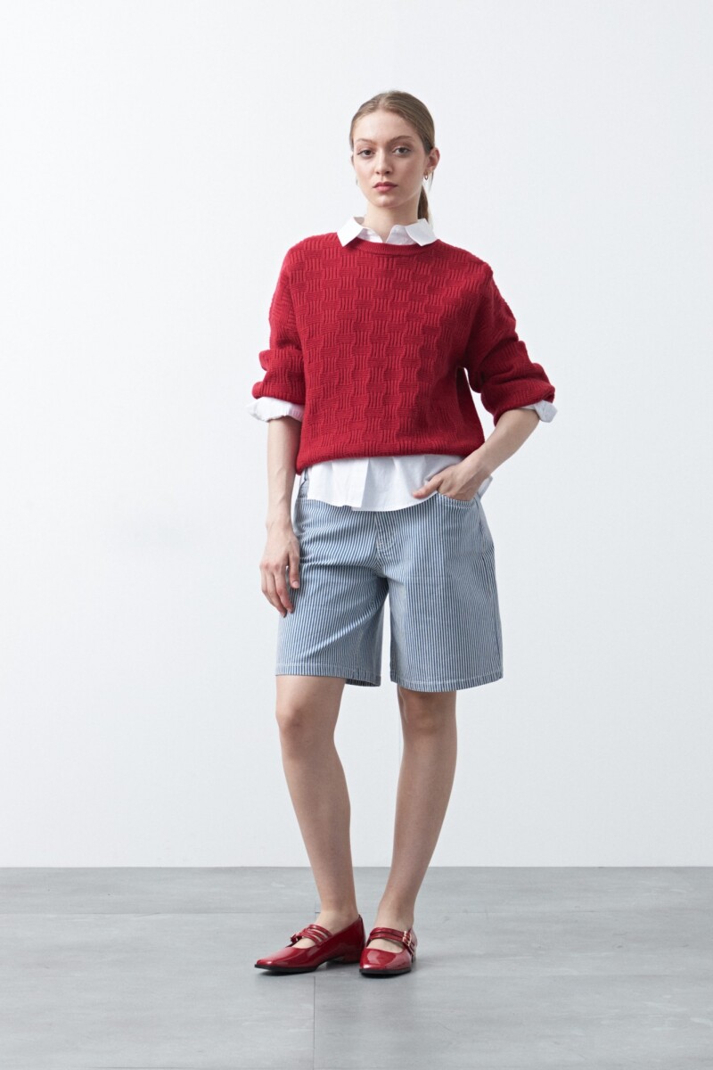 SWEATER CHESS Rojo Oscuro