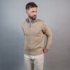 Buzo medio cierre Beige