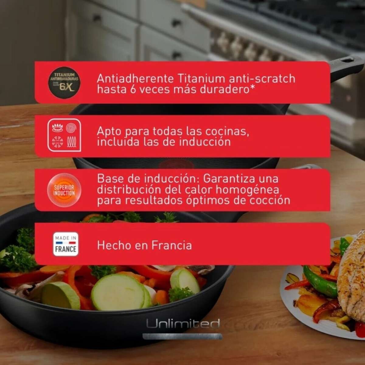 Sartén Tefal 20Cm Frypan Unlimited - Negro 