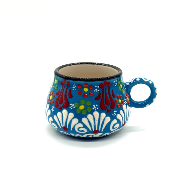 Taza de té de cerámica artesanal Celeste