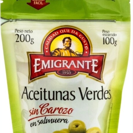 Aceituna sin carozo doy pack 200g EMIGRANTE Aceituna sin carozo doy pack 200g EMIGRANTE