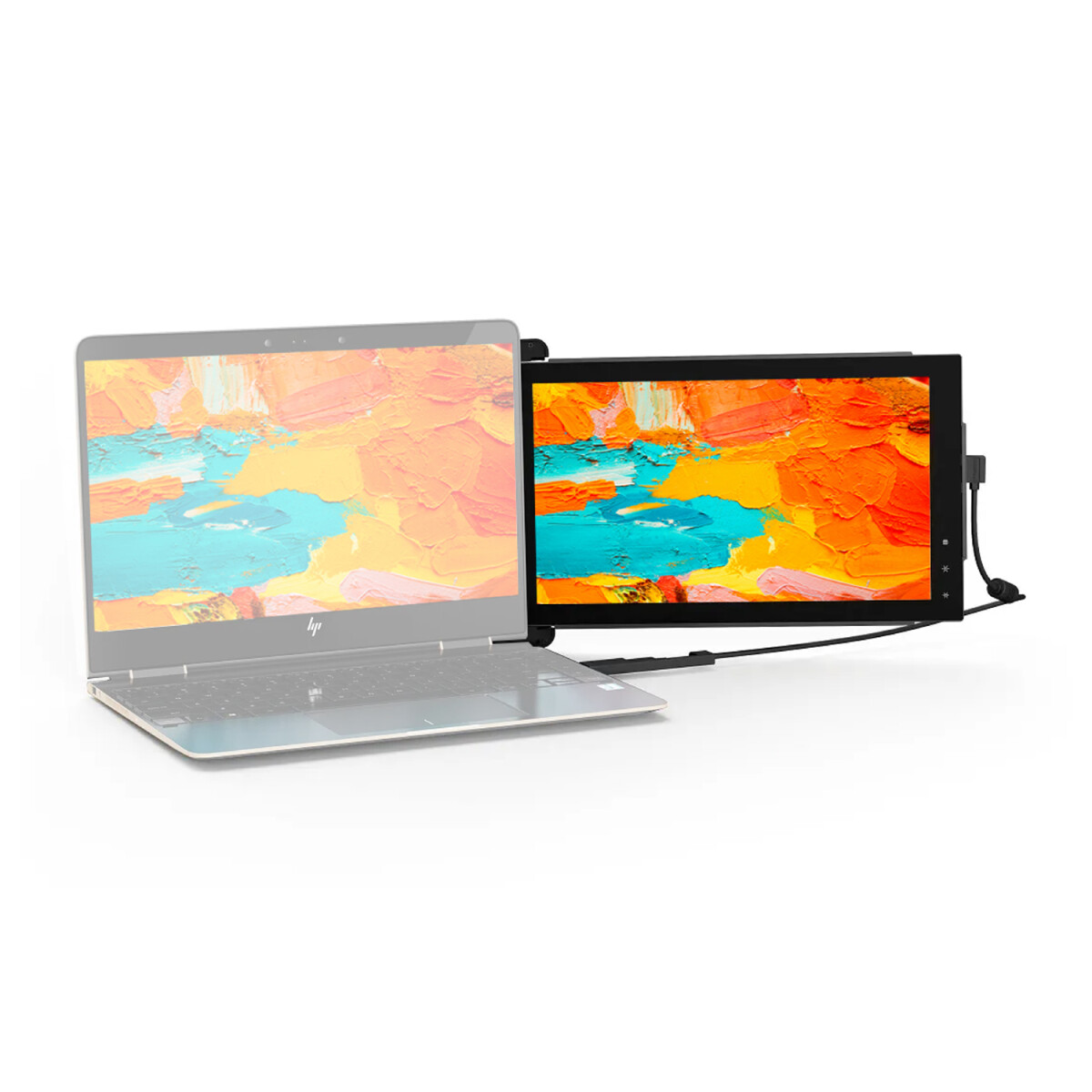 MONITOR PORTÁTIL PARA NOTEBOOK 14" TRIO MAX MOBILE PIXELS FULL HD - Negro 