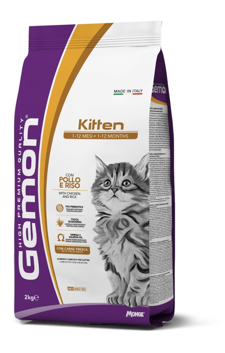 ALIMENTO GEMON KITTEN POLLO Y ARROZ 2 KG 