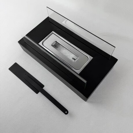 Estufa Fogón De Bioetanol Rectangular Negro