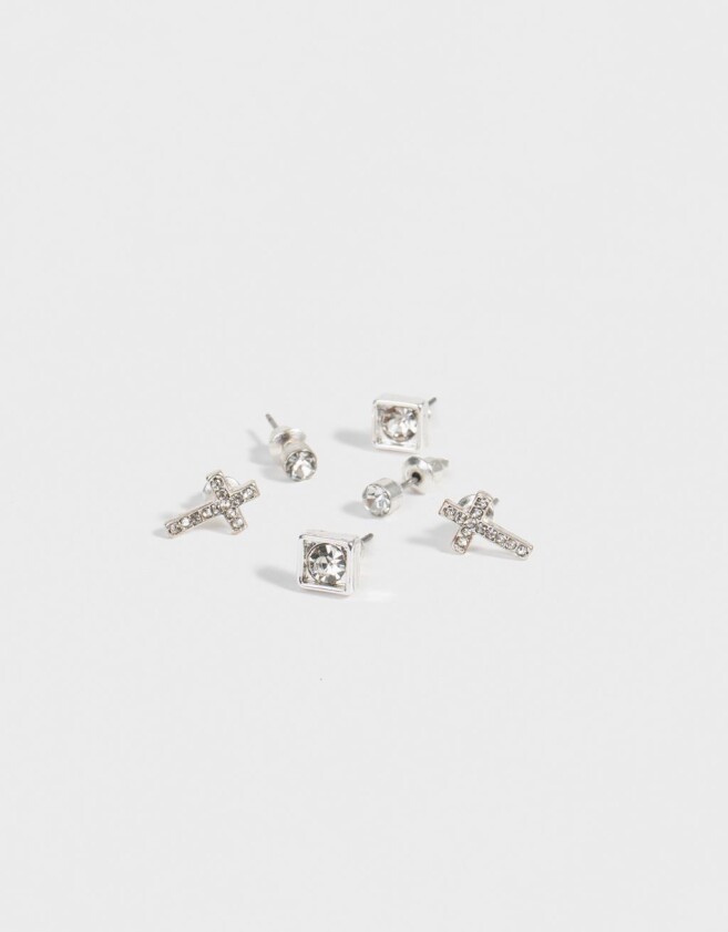 Aros Sets Bañada en Plata Set De Aros Bañados En Plata - Plateado