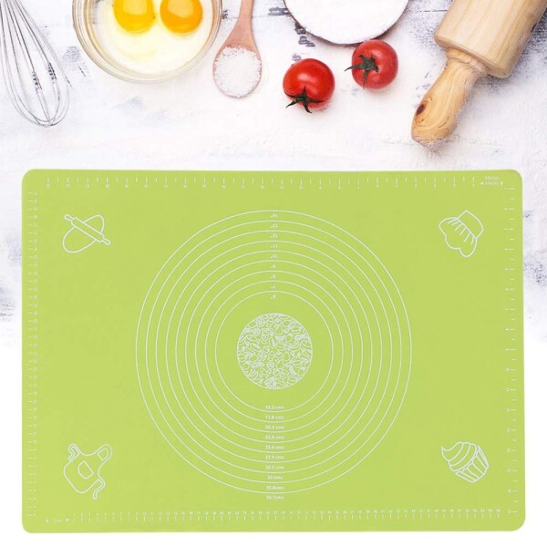 Alfombra De Silicona Para Repostería Pasteleria Con Medidas Color Variante Verde