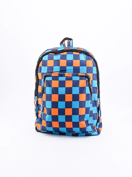 MOCHILA CUADROS MULTICOLOR