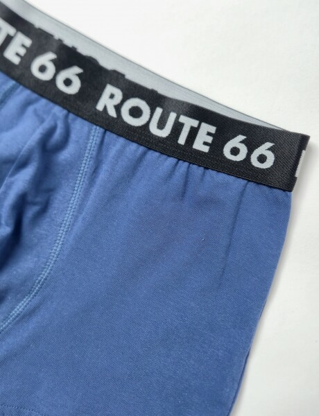 Boxer de algodon con lycra liso Fresh Azul