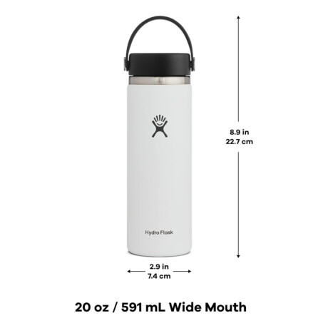 Botella Hydro Flask 20 Oz Wide Flex Cap Dew Celeste