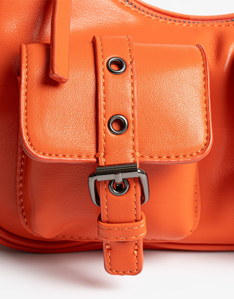 City Cartera City Con Bolsillos - Rojo Labial