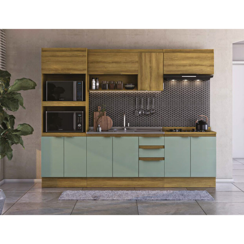 KIT MAGNOLIA 5 PIEZAS COLOR MIEL VERDE CON ZOCALOS Kit Magnolia 5 Piezas Color Miel Verde Con Zocalos