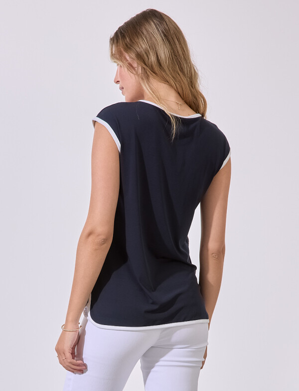 Blusa Zips AZUL/BLANCO