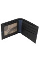 Billetera de cuero con vista en tapa Negro
