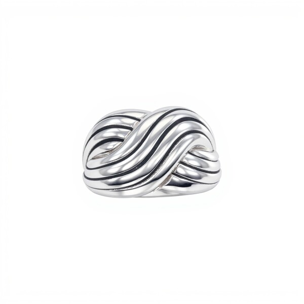 Anillo Cruzado- Plata 925 - Sin Piedra - AN4716 conpiedra