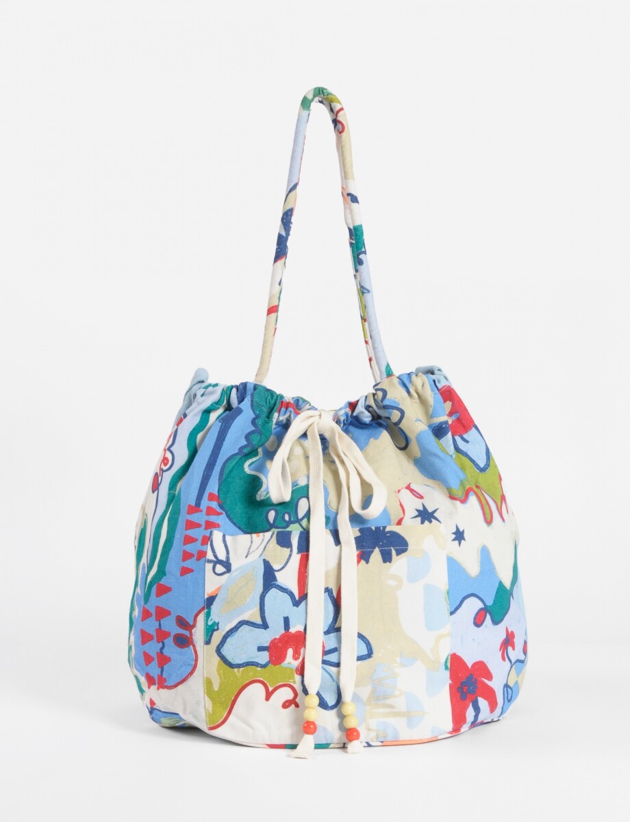 Bolso tote con estampa - multicolor 