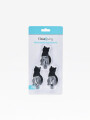 PERCHERO GATITOS SET X 3 NEGRO