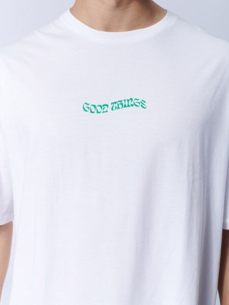 Remera oversize Good Things Blanca