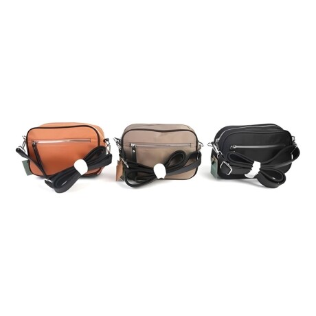 Bandolera Canva Osaka beige con compartimentos funcionales Beige