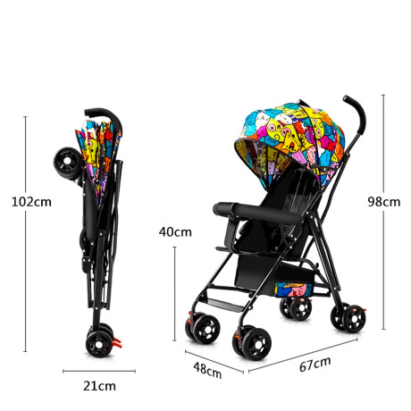 Coche Paragüita Bebé Expert Kids Liviano Con Accesorios Negro
