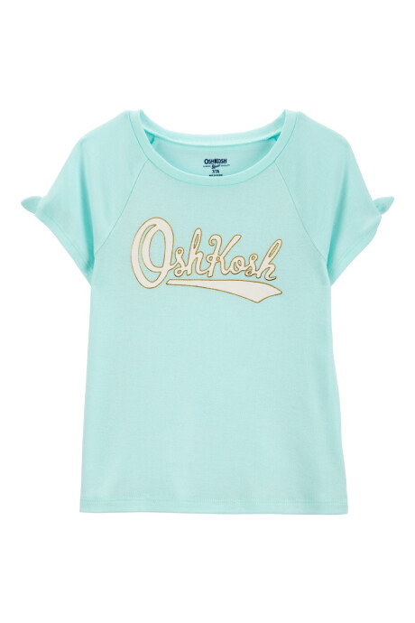 Remera de algodón, con lazos y logo Sin color
