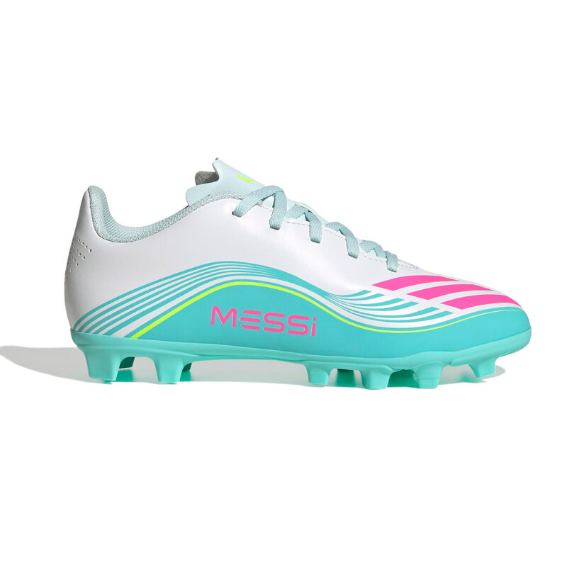 Championes Fútbol Niño Adidas F50 Messi Club Fg Blanco-rosado