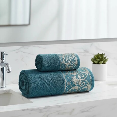 Juego De Toallas Baño Y Rostro Imperial 80x1,40 50x80 Cm Azul real