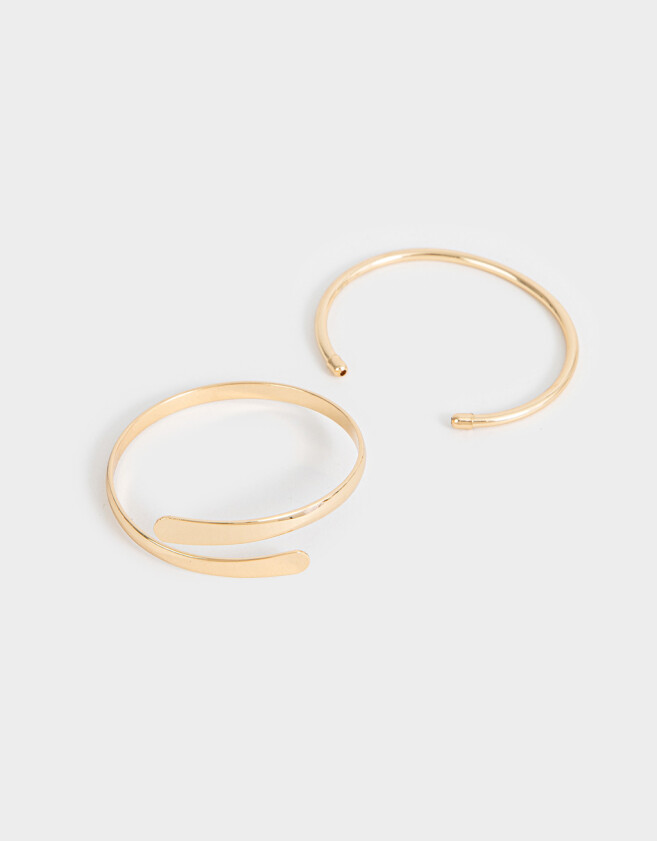 Pulseras Rígidas Sets Metal Pulseras Rígidas De Metal - Dorado