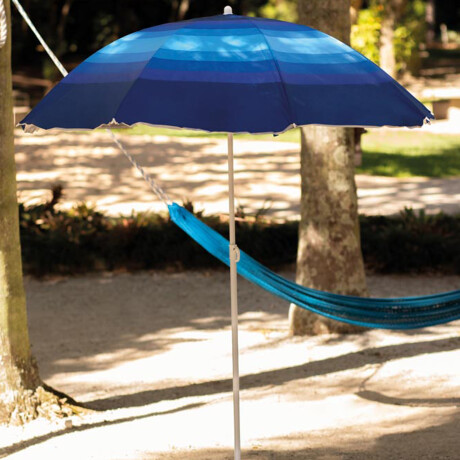 Sombrilla Playa Fashion MOR 1,80 M FPS 70 Protección UV Celeste/azul