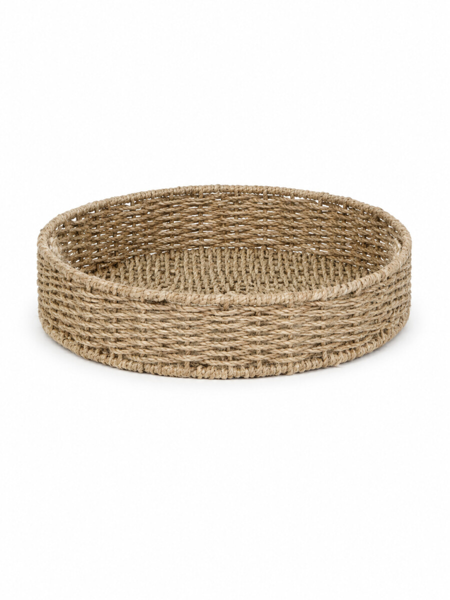 BANDEJA TEJIDA NATURAL - BEIGE 