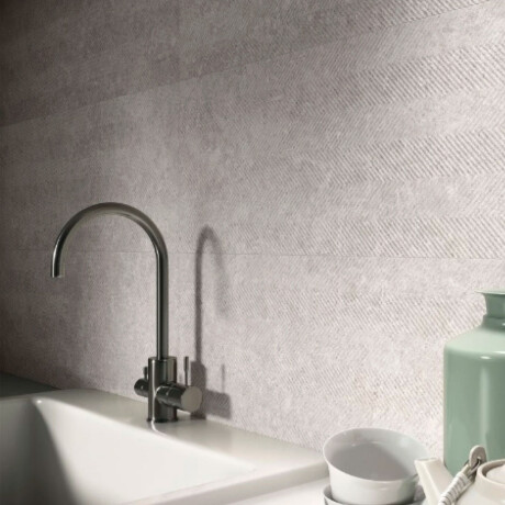 Cerámica Gris Mate Decorado Textura 30X90Cm Pared GAMAS DE GRIS