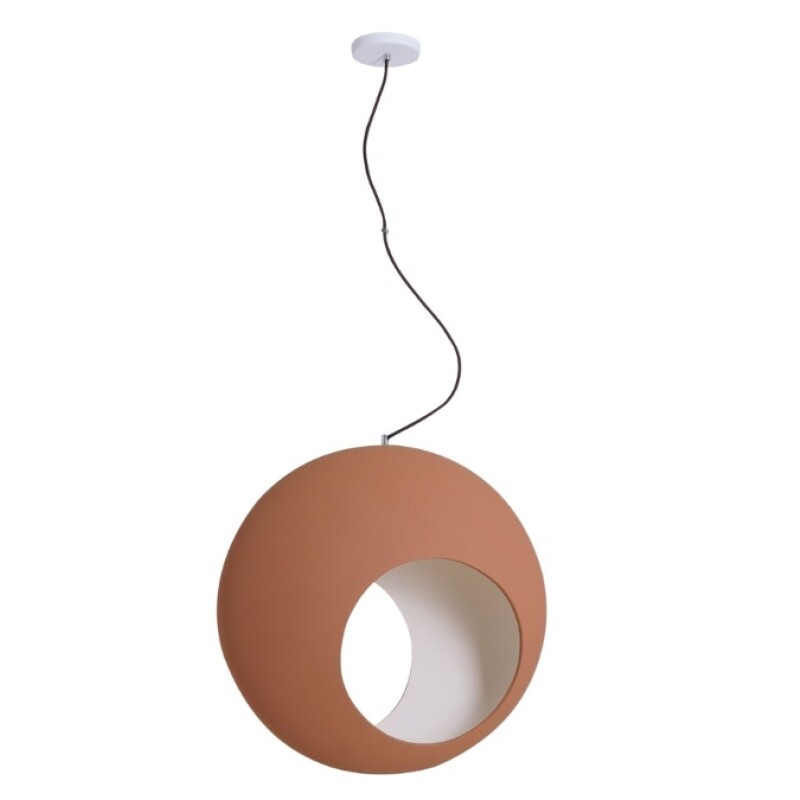COLGANTE LUA E27 TERRACOTA CON CABLE TRANSP D58CM COLGANTE LUA E27 TERRACOTA CON CABLE TRANSP D58CM