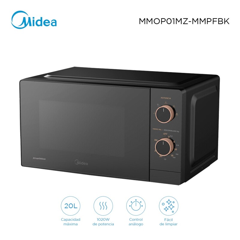 Microondas 20l Midea Inverter Negro Mmop01mz-mmpfbk Microondas 20l Midea Inverter Negro Mmop01mz-mmpfbk