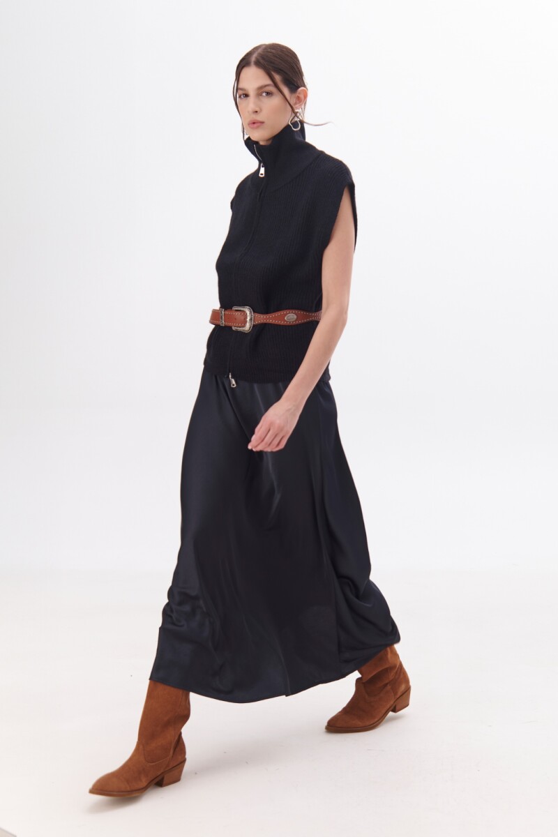 CHALECO ZIPPER NEGRO