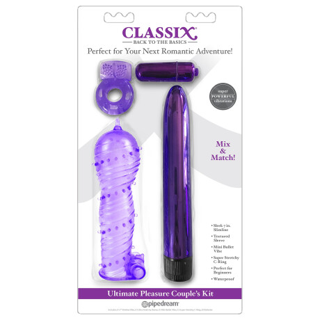 Ultimate Pleasure Couples Kit Classix Violeta Ultimate Pleasure Couples Kit Classix Violeta