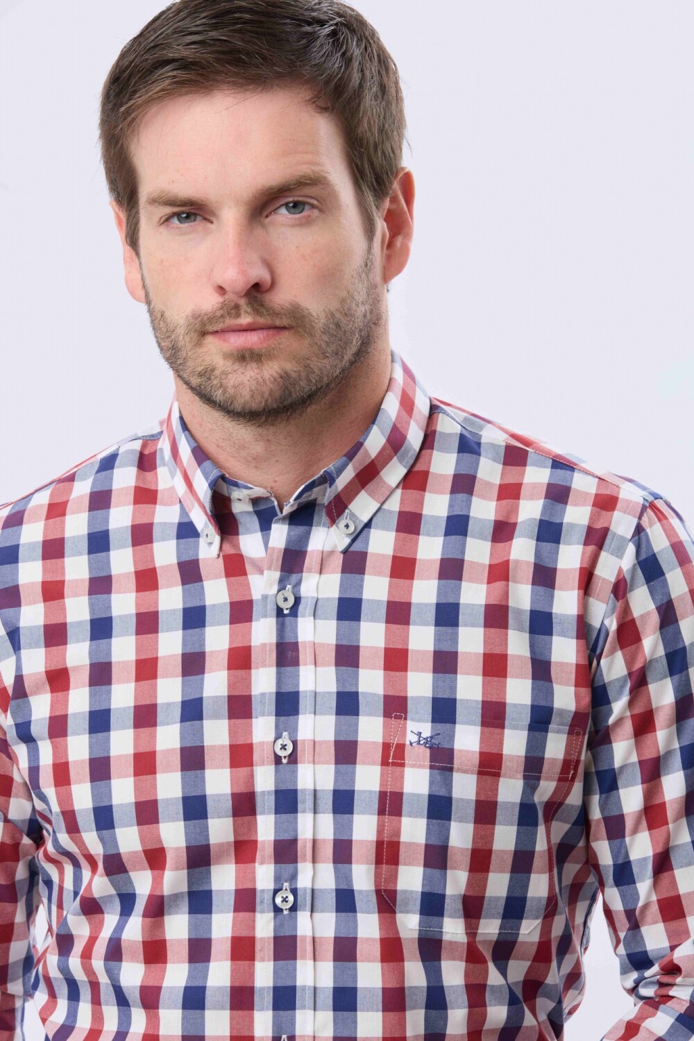 CAMISA SPORT A CUADROS Rojo