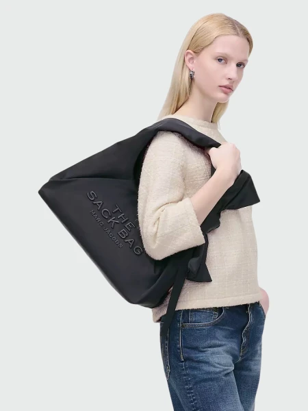 MARC JACOBS - THE BOW NYLON SACK BAG Negro