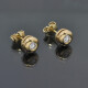Caravanas oro 18k y brillantes Caravanas oro 18k y brillantes