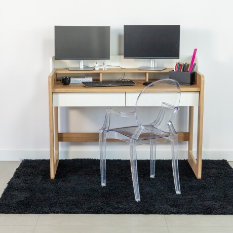 Escritorio Flexus 128 Blanco y Madera