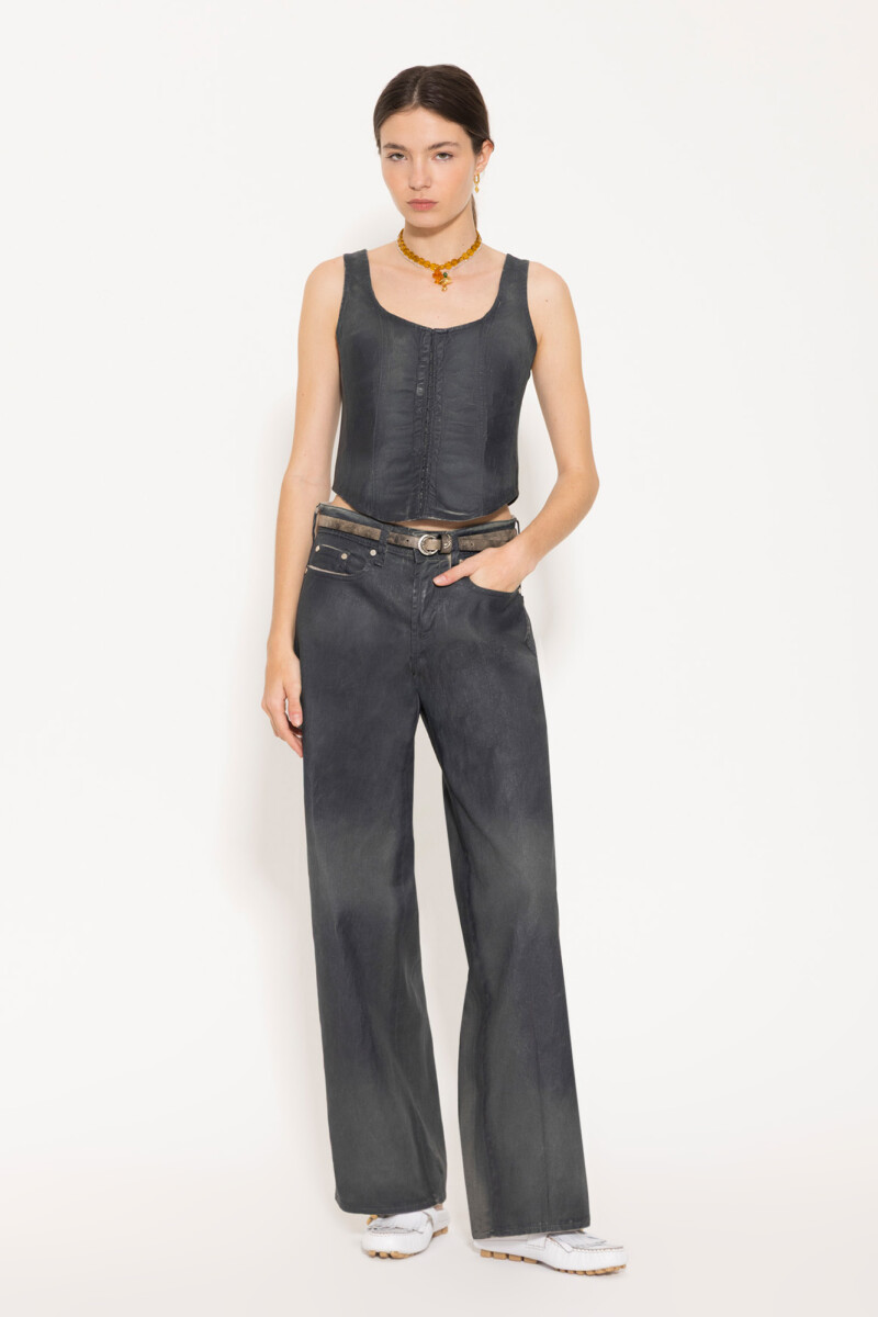 JEANS LINA COATED Azul