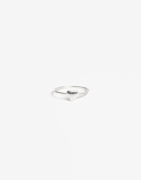 Anillos Chicos Metal Anillo Plata 925 Corazón - Plateado