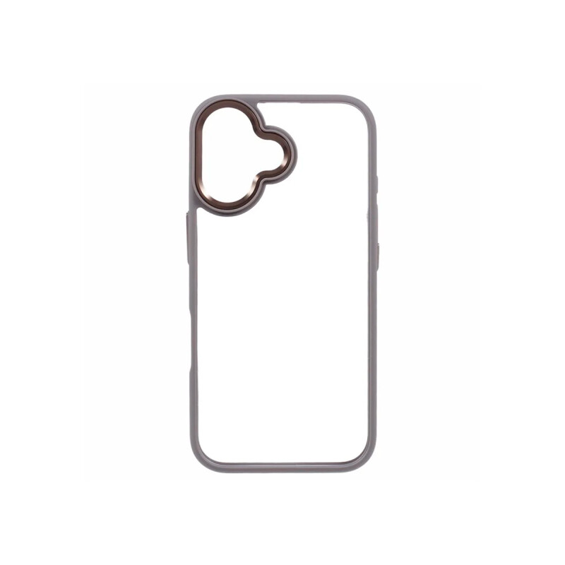 Protector para iPhone 16 bordes color gris Protector Para Iphone 16 Bordes Color Gris