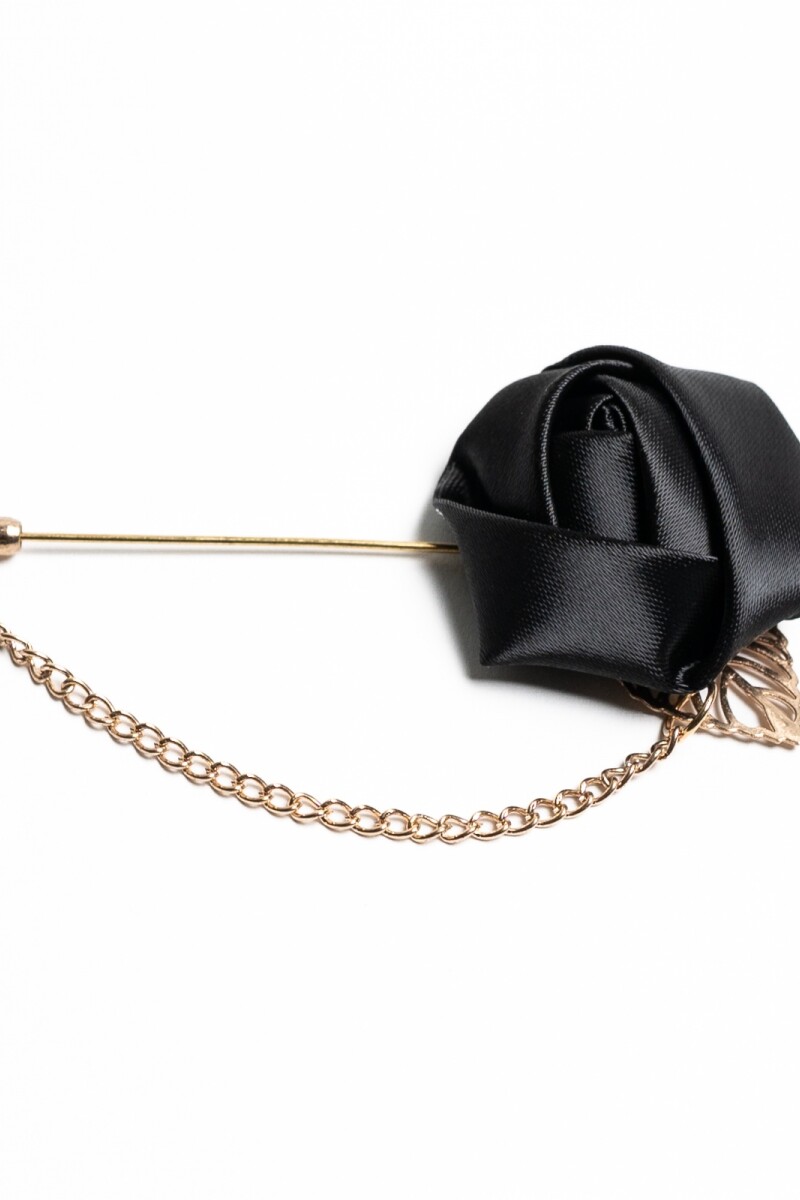 Pin para el Ojal Diseño Flor NEGRO