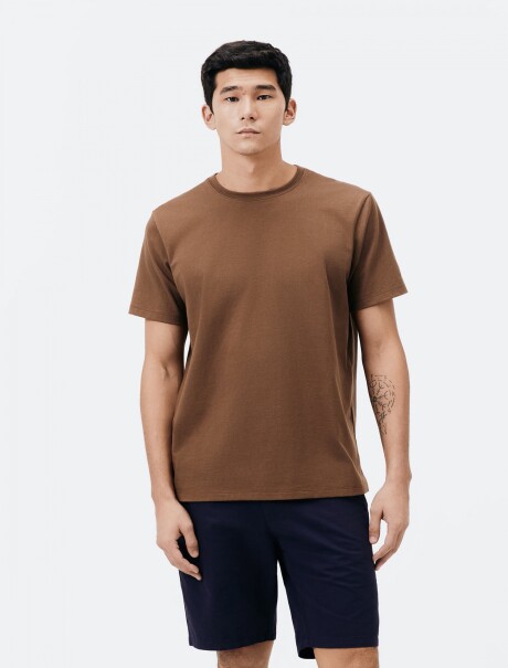 CAMISETA BÁSICA SUPER COTTON MARRÓN